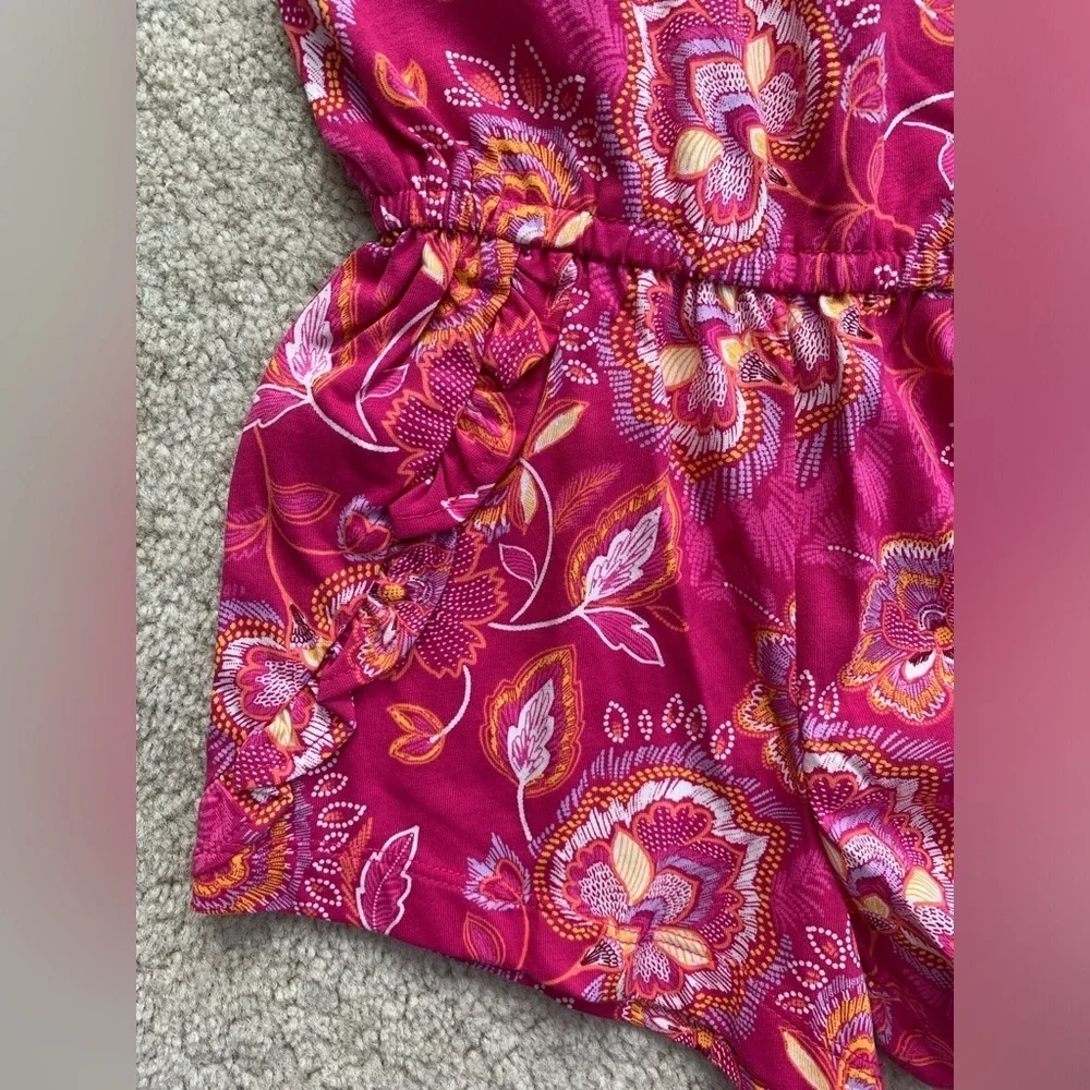 The Children's Place NWT Size 4T Pink Paisley Floral Shorts Romper